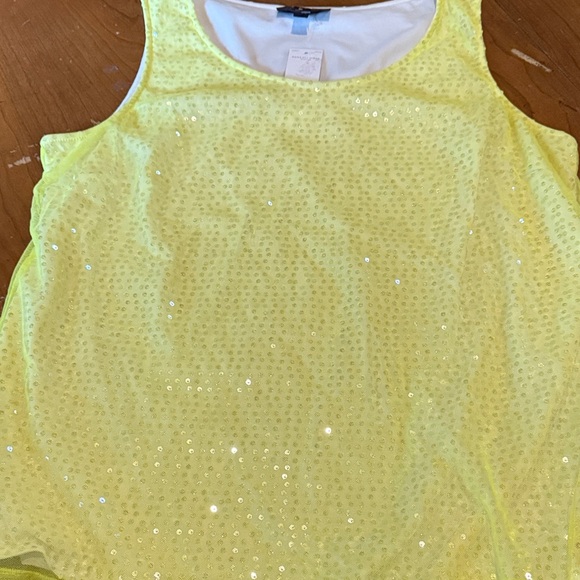 Dana Buchman Tops - Sequin Yellow Tank Top Dana BUCHMAN size OX